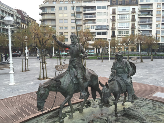 Escultura de Don Quijote arreglada