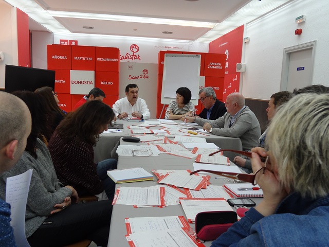 Reunión de la candidatura socialista