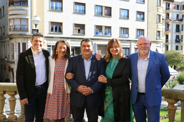 Los cinco concejales socialstas de Donostia/San Sebastián